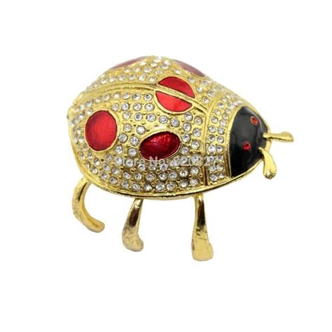 cheaper pirce jeweled ladybug trinket box exquisite ladybug trinket