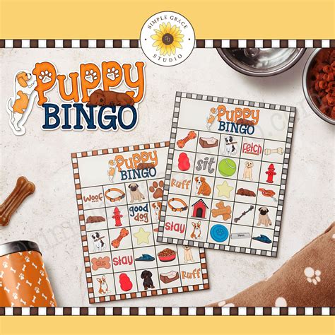dog bingo printable bingo bingo cards bingo game puppy bingo