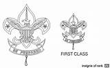 Class First Rank Scout Boy Clipart Bsa Bw Gif Ranks Library sketch template