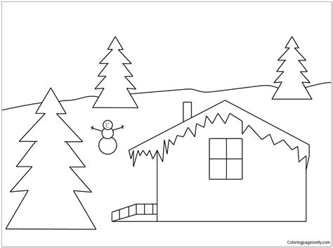 winter house coloring pages winter coloring pages coloring pages