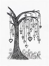 Tree Willow Drawing Line Dangles Drawings Simple Doodles Zen Doodle Zentangle Heart Younger Designed Rosenvinge Sandy Sister Getdrawings sketch template