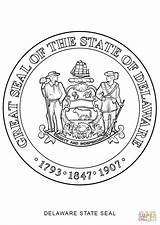 Coloring Delaware State Seal Pages Printable Click Drawing sketch template