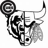 Cubs Chicago Sports Drawings Mashup Decal Paintingvalley sketch template