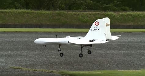sonys drone prototype   mini plane  vertical takeoff built  inspections  surveying