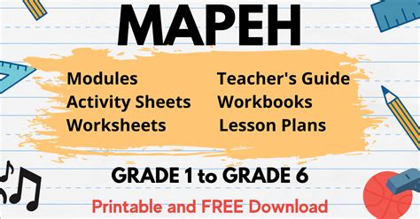 mapeh learning materials  lrmds grade