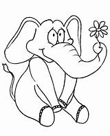 Coloring Elephant Asian Pages Printable Color Animals Print Animal sketch template