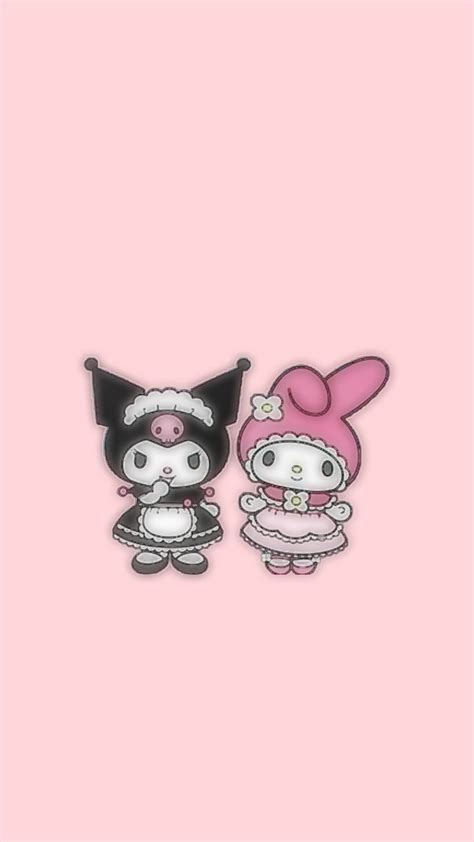 my melody and kuromi ~ complete ~ 💗my melody kuromi wallpapers💔 hello
