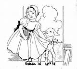 Mary Had Little Lamb Coloring Getcolorings sketch template