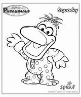 Pajanimals Coloring Pages Kids Sprout Pbs Cartoon Birthday Henson Jim Book Crafts Characters Parties Character Choose Board Children Cakes Games sketch template