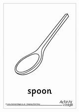 Activityvillage Fork Pancake Spoons Become sketch template
