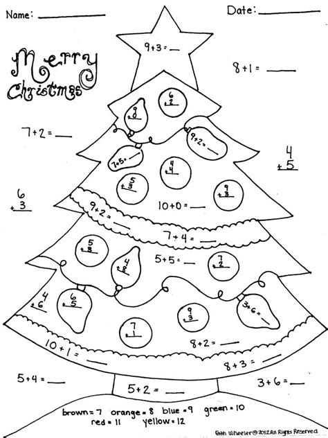 math christmas coloring pages