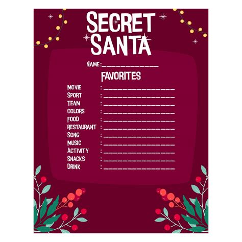 Free Printable Secret Santa Notes Printable World Holiday My Xxx Hot Girl