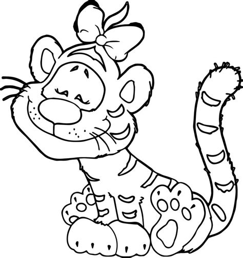 girl tiger coloring page wecoloringpagecom
