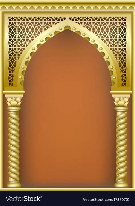 arch  gold   oriental style  arabic traditional ornaments    preview