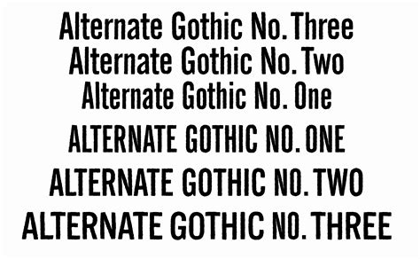 alternate gothic