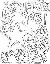 Job Coloring Pages Congratulations Doodle Printable Color Jobs Getcolorings Alley Print sketch template