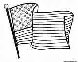 Flag Coloring American Pages Printable Great Color sketch template