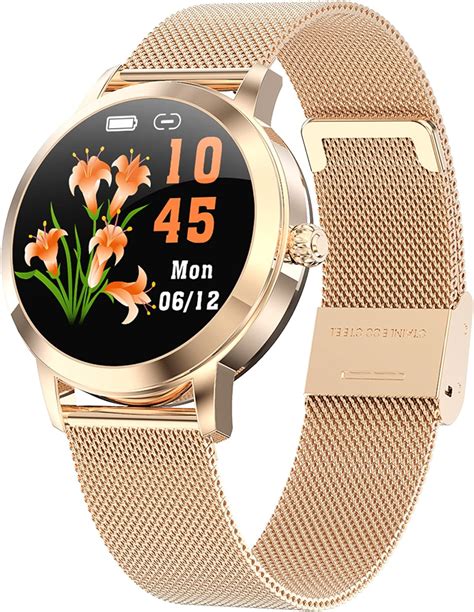 rosegold damen smartwatch elegant design fitness armband blutdruck