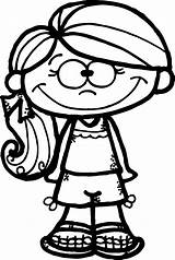 Clipart Girl Cute Drawing Starbucks Excited Am Clip Kids Girls Freebie Woman Cartoon Shop Boy Coloring School Lady Pages Back sketch template