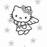 Kitty Hello Coloring Angel Little Kids Games Mill Pages sketch template
