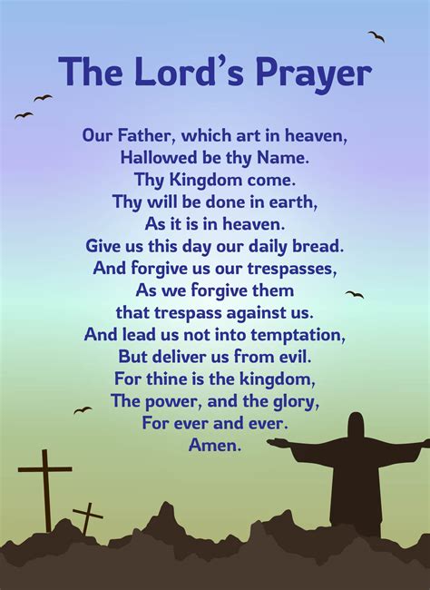 printable  lords prayer