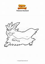 Stoutland Coloriage Supercolored Blacephalon Snorlax Gigamax Herdier Ausmalbilder Ausmalbild sketch template