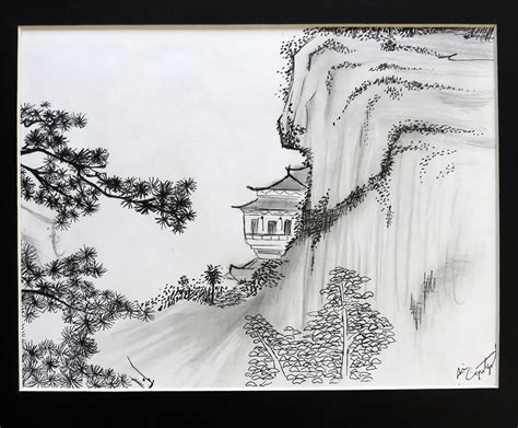 japanese landscape drawing  paintingvalleycom explore collection