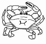 Crab Coloring Pages Color Kids Animals Print Cartoon Printable Cliparts Drawing Clip Clipart Blue Colouring Water Animal Template Sheets Reserved sketch template