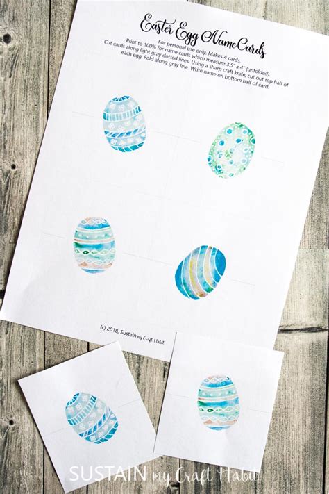 egg cellent easter place cards printable sustain  craft habit