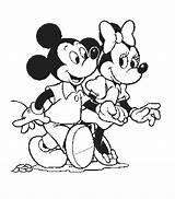 Topolino Disegni Colorare Minnie Coppia Bambini Personaggi Coloratutto sketch template