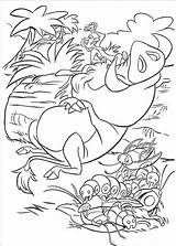 Matata Hakuna Kleurplaat Kleurplaten Leeuwenkoning Colorat P34 Planse Leone Bugs Timon Eating Primiiani Desene Tekeningen Lionking Gaddynippercrayons sketch template