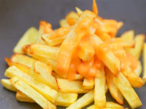 crispy french fries  cheese sauce recipe perfectionistyoucom