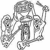 Band Bands Coloring Pages Marching Musical Battle Rock Instruments Getdrawings Music Supercoloring Drawing Roll Template Getcolorings Printable sketch template