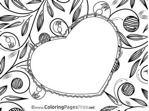heart felicitation children mothers day colouring page
