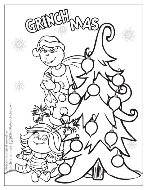 printable christmas grinch coloring pages   lil shanniecom