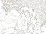 Lineart Sasusaku sketch template