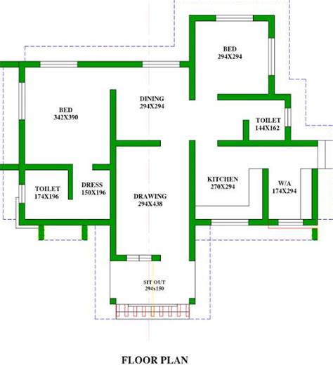 bedroom kerala house  plan   lakhs   square feet  single floor kerala