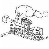 Coloring Railroad Steam Train Locomotive Bumpy Amazing sketch template