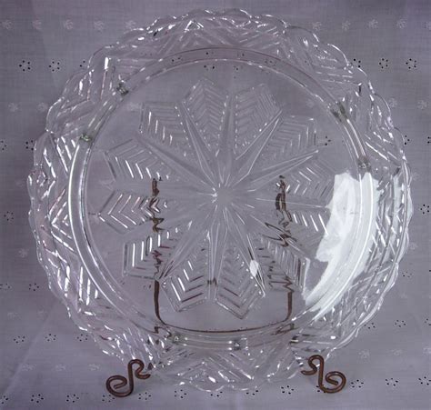 Vintage Clear Glass Footed Cake Plate And Similar Items