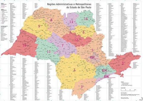 Mapa De São Paulo Estado Capital Região Metropolitana