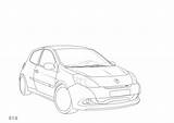 Clio Colouring Twingo Renaultsport sketch template