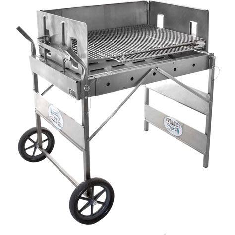 rocky mountain transformer stainless steel portable charcoal grill bbq guys