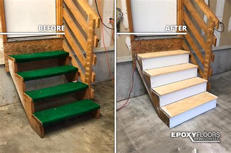 garage stairs  epoxy flooring kansas city