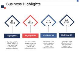 business highlights  summary graphics template powerpoint