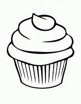 Cupcake Coloring Pages Printable Kids sketch template