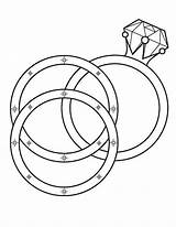 Ring Coloring Pages Engagement Getcolorings Wedding sketch template