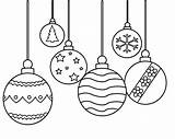 Coloring Christmas Ornament Pages Printable Adults Tree Ornaments Colouring Simple Kids Printables Freecoloring Choose Board sketch template