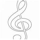 Treble Clef Coloring Vector Beautiful sketch template