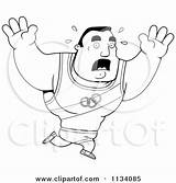 Buff Running Man Fear Cartoon Clipart Coloring Olympic Outlined Athlete Cory Thoman Vector 2021 sketch template