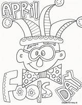 April Coloring Pages Color Fools Showers Clipart Printable Fool Doodle Colouring Print Alley Getcolorings Choose Board 1st Getdrawings Clipground sketch template